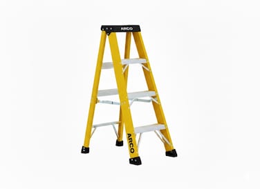 ARCO Step Ladder 3 Steps Fiber Ladder Anti Slip Steps Non-Slip Rubber Edge Guards 150 KG Loading Capacity EN131 Approved