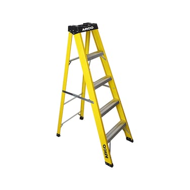 ARCO Step Ladder 4 Steps Fiber Ladder Anti Slip Steps Non-Slip Rubber Edge Guards 150 KG Loading Capacity EN131 Approved