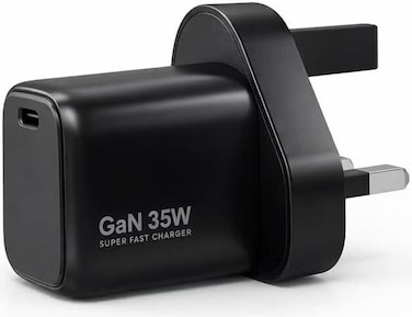 CROWNYX 35W GaN PD Fast Charger   USB C Wall Charger with Power Delivery   Type-C Fast Charging Adapter for iPhone 16/15/14/13/12, Samsung S25/S24/S23, iPad, MacBook Air, Pixel, OnePlus (Black)
