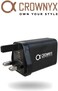 CROWNYX 65W GaN Fast Charger with 2 USB-C PD &amp; 1 USB-A QC 3.0 Port, 3-Port Wall Charger Adapter, UK 3-Pin Plug, PPS/PD Fast Charging for MacBook, iPhone 16/15/14, Samsung, iPad, Pixel, Laptops