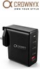 CROWNYX 100W GaN Fast Charger with 3 USB-C PD &amp; 1 USB-A Ports, 4-Port Multi Device Wall Charger, Foldable UK Plug, PPS/PD 3.0/QC Fast Charging Adapter for MacBook, iPhone 16/15, iPad, Samsung, Laptops