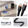 CROWNYX Braided 2M USB-C to Lightning Fast Charging Cable, 27W Power Delivery Charger Cord Compatible with iPhone 14/13/12/11 Series, iPad &amp; AirPods Pro (Black)