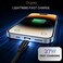 CROWNYX Braided 2M USB-C to Lightning Fast Charging Cable, 27W Power Delivery Charger Cord Compatible with iPhone 14/13/12/11 Series, iPad &amp; AirPods Pro (Black)