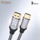 CROWNYX CROWNYX HDMI Cable 3M 8K HDMI 2.1 Ultra HD High-Speed 48Gbps 8K@60Hz Braided Cord eARC Dynamic HDR Dolby Vision Compatible with MacBook Pro PS5 Switch TV Xbox Roku UHD TV Blu-ray Projector