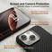 CROWNYX Magnetic Case for iPhone 15, Compatible With Wireless Charging, Ultra Slim Drop Resistant Cover, Anti-Slip, Carbon Fiber