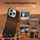 CROWNYX Magnetic Case for iPhone 16 Pro, Compatible With Wireless Charging, Ultra Slim Drop Resistant Cover, Anti-Slip, Carbon Fiber