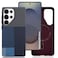 CROWNYX Magnetic Case for Samsung Galaxy S25 Ultra, Compatible With Wireless Charging, Ultra Slim Drop Resistant Cover, Anti-Slip, Carbon Fiber, Blue