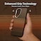 CROWNYX Magnetic Case for Samsung Galaxy S25 Ultra, Compatible With Wireless Charging, Ultra Slim Drop Resistant Cover, Anti-Slip, Carbon Fiber, Brown