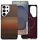 CROWNYX Magnetic Case for Samsung Galaxy S25 Ultra, Compatible With Wireless Charging, Ultra Slim Drop Resistant Cover, Anti-Slip, Carbon Fiber, Brown