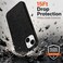 CROWNYX Premium Leather Case for iPhone 15 Magnetic Shockproof Cover, Anti-Scratch, Slim Protective Back with Raised Camera Protection (Black)
