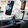 CROWNYX Premium Leather Case for iPhone 15 Magnetic Shockproof Cover, Anti-Scratch, Slim Protective Back with Raised Camera Protection (Black)