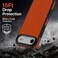 CROWNYX Premium Leather Case for iPhone 17 Air Magnetic Shockproof Cover, Anti-Scratch, Slim Protective Back with Raised Camera Protection (Orange)