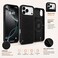 CROWNYX Premium Leather Case for iPhone 17 Pro Max Magnetic Shockproof Cover, Anti-Scratch, Slim Protective Back with Raised Camera Protection (Black)