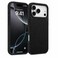 CROWNYX Premium Leather Case for iPhone 17 Pro Max Magnetic Shockproof Cover, Anti-Scratch, Slim Protective Back with Raised Camera Protection (Black)