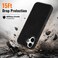 CROWNYX Premium Leather Case for iPhone 17 Magnetic Shockproof Cover, Anti-Scratch, Slim Protective Back with Raised Camera Protection (Black)