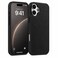 CROWNYX Premium Leather Case for iPhone 17 Magnetic Shockproof Cover, Anti-Scratch, Slim Protective Back with Raised Camera Protection (Black)