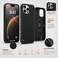 CROWNYX Premium Leather Case for iPhone 15 Pro Magnetic Shockproof Cover, Anti-Scratch, Slim Protective Back with Raised Camera Protection (Black)