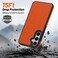 CROWNYX Premium Leather Case for Samsung Galaxy s25 Plus Magnetic Shockproof Cover, Anti-Scratch, Slim Protective Back with Raised Camera Protection (Orange)