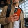 CROWNYX Premium Leather Case for Samsung Galaxy s25 Plus Magnetic Shockproof Cover, Anti-Scratch, Slim Protective Back with Raised Camera Protection (Orange)