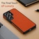 CROWNYX Premium Leather Case for Samsung Galaxy s24 Ultra Magnetic Shockproof Cover, Anti-Scratch, Slim Protective Back with Raised Camera Protection (Orange)