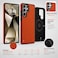 CROWNYX Premium Leather Case for Samsung Galaxy s24 Ultra Magnetic Shockproof Cover, Anti-Scratch, Slim Protective Back with Raised Camera Protection (Orange)