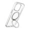 CROWNYX Clear Case for iPhone 15 Pro Cover with 360&deg; Spin Ring Stand, Compatible with Wireless Charging, Military-Grade Protection, Anti-Yellowing Transparent, Scratch-Resistant, Ultra Slim Case