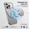 CROWNYX Clear Case for iPhone 17 Pro Cover with 360&deg; Spin Ring Stand, Compatible with Wireless Charging, Military-Grade Protection, Anti-Yellowing Transparent, Scratch-Resistant, Ultra Slim Case