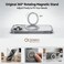 CROWNYX Clear Case for iPhone 17 Pro Cover with 360&deg; Spin Ring Stand, Compatible with Wireless Charging, Military-Grade Protection, Anti-Yellowing Transparent, Scratch-Resistant, Ultra Slim Case