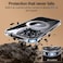 CROWNYX Clear Case for iPhone 16 Pro Max Cover with 360&deg; Spin Ring Stand, Compatible with Wireless Charging, Military-Grade Protection, Anti-Yellowing Transparent, Scratch-Resistant, Ultra Slim Case