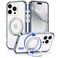 CROWNYX Clear Case for iPhone 16 Pro Max Cover with 360&deg; Spin Ring Stand, Compatible with Wireless Charging, Military-Grade Protection, Anti-Yellowing Transparent, Scratch-Resistant, Ultra Slim Case