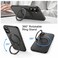 CROWNYX 360&deg; Magnetic Ring Stand Case for iPhone 17, Wireless Charging Compatible Slim Protective Cover, Rotating Metal Ring Kickstand, Shockproof Matte Finish, Camera Protection, Anti-Fingerprint