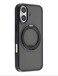 CROWNYX 360&deg; Magnetic Ring Stand Case for iPhone 17, Wireless Charging Compatible Slim Protective Cover, Rotating Metal Ring Kickstand, Shockproof Matte Finish, Camera Protection, Anti-Fingerprint