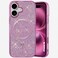 CROWNYX Luxury Glitter Case Compatible with iPhone 16, Magnetic Sparkle Rhinestone Diamond Protective Phone Cover with Camera Protection, Slim Shockproof Bling Case for Women and Girls