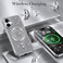CROWNYX Luxury Glitter Case Compatible with iPhone 16, Magnetic Sparkle Rhinestone Diamond Protective Phone Cover with Camera Protection, Slim Shockproof Bling Case for Women and Girls