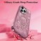 CROWNYX Luxury Glitter Case Compatible with iPhone 16 Pro, Magnetic Sparkle Rhinestone Diamond Protective Phone Cover with Camera Protection, Slim Shockproof Bling Case for Women and Girls