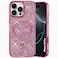 CROWNYX Luxury Glitter Case Compatible with iPhone 16 Pro, Magnetic Sparkle Rhinestone Diamond Protective Phone Cover with Camera Protection, Slim Shockproof Bling Case for Women and Girls