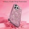 CROWNYX Luxury Glitter Case Compatible with iPhone 16 Pro Max, Magnetic Sparkle Rhinestone Diamond Protective Phone Cover with Camera Protection, Slim Shockproof Bling Case for Women and Girls