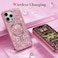 CROWNYX Luxury Glitter Case Compatible with iPhone 16 Pro Max, Magnetic Sparkle Rhinestone Diamond Protective Phone Cover with Camera Protection, Slim Shockproof Bling Case for Women and Girls