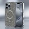 CROWNYX Luxury Glitter Case Compatible with iPhone 16 Pro Max, Magnetic Sparkle Rhinestone Diamond Protective Phone Cover with Camera Protection, Slim Shockproof Bling Case for Women and Girls