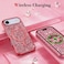 CROWNYX Luxury Glitter Case Compatible with iPhone 17 Air, Magnetic Sparkle Rhinestone Diamond Protective Phone Cover with Camera Protection, Slim Shockproof Bling Case for Women and Girls