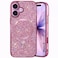 CROWNYX Luxury Glitter Case Compatible with iPhone 17, Magnetic Sparkle Rhinestone Diamond Protective Phone Cover with Camera Protection, Slim Shockproof Bling Case for Women and Girls