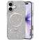 CROWNYX Luxury Glitter Case Compatible with iPhone 17, Magnetic Sparkle Rhinestone Diamond Protective Phone Cover with Camera Protection, Slim Shockproof Bling Case for Women and Girls