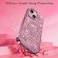 CROWNYX Luxury Glitter Case Compatible with iPhone 15, Magnetic Sparkle Rhinestone Diamond Protective Phone Cover with Camera Protection, Slim Shockproof Bling Case for Women and Girls