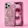 CROWNYX Luxury Glitter Case Compatible with iPhone 15 Pro Max, Magnetic Sparkle Rhinestone Diamond Protective Phone Cover with Camera Protection, Slim Shockproof Bling Case for Women and Girls