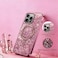 CROWNYX Luxury Glitter Case Compatible with iPhone 15 Pro Max, Magnetic Sparkle Rhinestone Diamond Protective Phone Cover with Camera Protection, Slim Shockproof Bling Case for Women and Girls