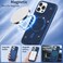 CROWNYX Luxury Glitter Case Compatible with iPhone 15 Pro Max, Magnetic Sparkle Rhinestone Diamond Protective Phone Cover with Camera Protection, Slim Shockproof Bling Case for Women and Girls