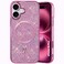 CROWNYX Luxury Glitter Case Compatible with iPhone 16 Plus, Magnetic Sparkle Rhinestone Diamond Protective Phone Cover with Camera Protection, Slim Shockproof Bling Case for Women and Girls