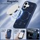 CROWNYX Luxury Glitter Case Compatible with iPhone 16 Plus, Magnetic Sparkle Rhinestone Diamond Protective Phone Cover with Camera Protection, Slim Shockproof Bling Case for Women and Girls