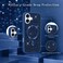CROWNYX Luxury Glitter Case Compatible with iPhone 16 Plus, Magnetic Sparkle Rhinestone Diamond Protective Phone Cover with Camera Protection, Slim Shockproof Bling Case for Women and Girls