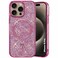 CROWNYX Luxury Glitter Case Compatible with iPhone 15 Pro, Magnetic Sparkle Rhinestone Diamond Protective Phone Cover with Camera Protection, Slim Shockproof Bling Case for Women and Girls